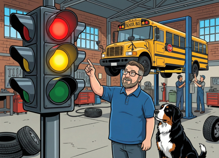 School Bus Driver Training Red vs Yellow Decision Matrix.